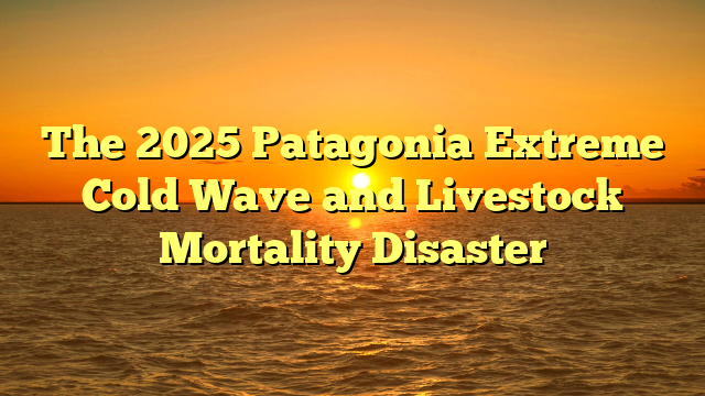 The 2025 Patagonia Extreme Cold Wave and Livestock Mortality Disaster