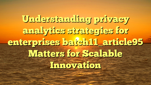 Understanding privacy analytics strategies for enterprises batch11_article95 Matters for Scalable Innovation